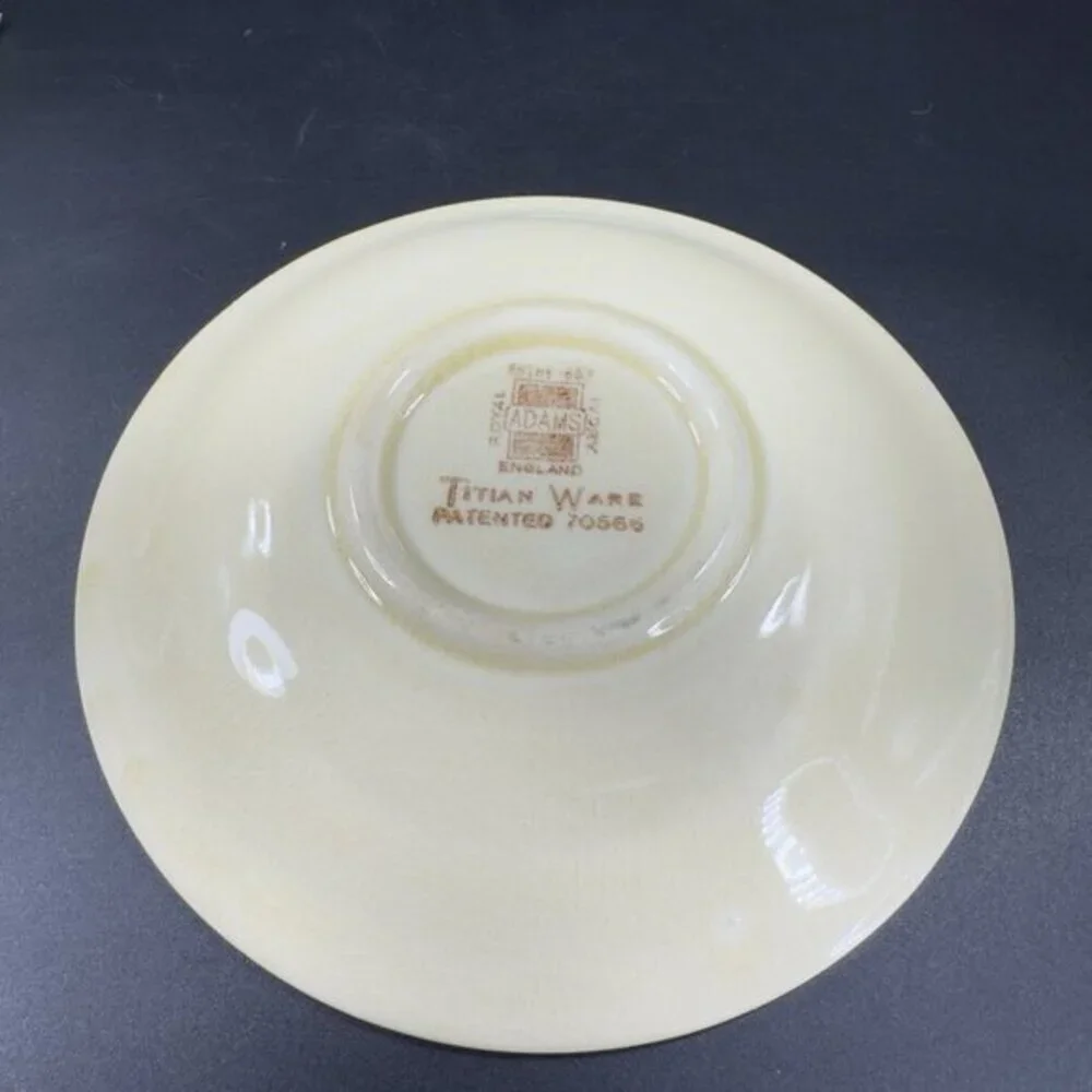 Antique Adams Titian Ware Royal Ivory Della‎ Robbia Teacup Saucer Set Porcelain